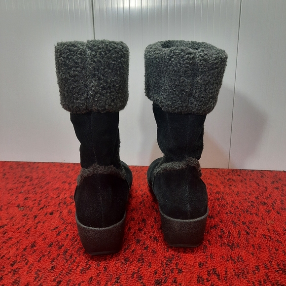 Easy Spirit Winter Boots Suede Black Size 7.5W - Picture 5 of 14